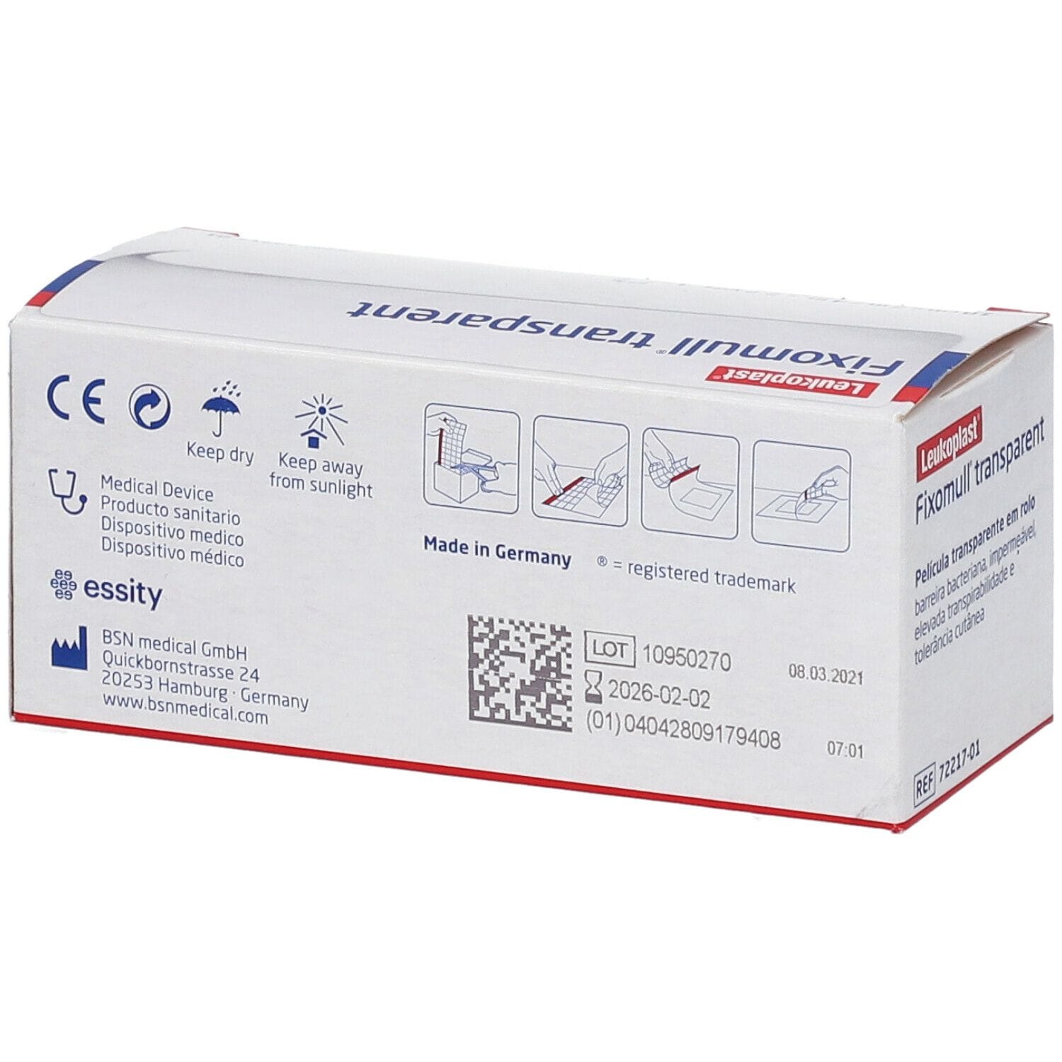 CEROTTO FIXOMULL TRANSPARENTE 10 X 200 CM