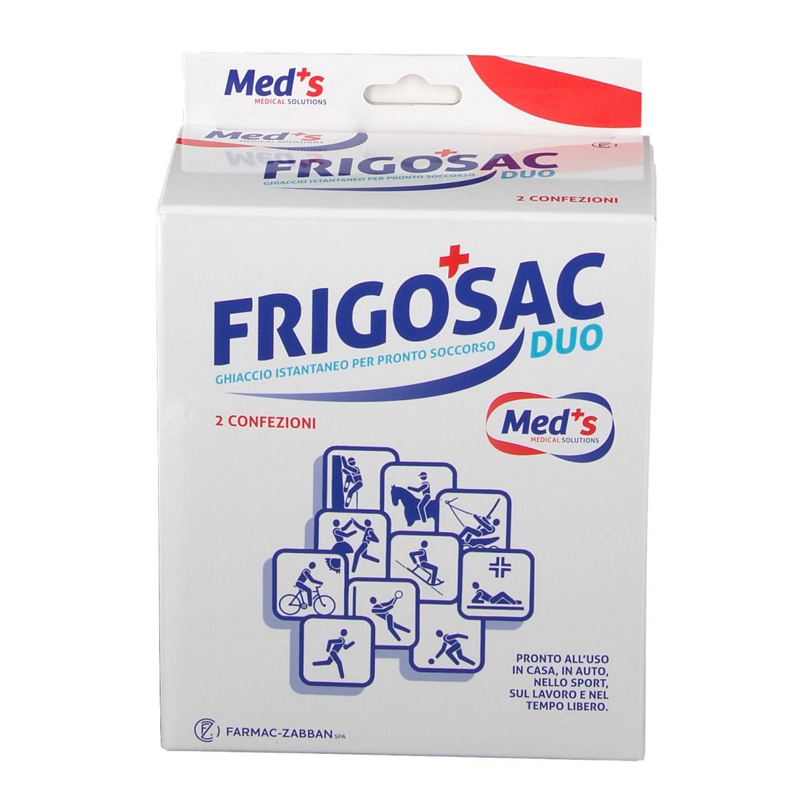 Ghiaccio istantaneo Frigosac con astuccio, 2 sacchetti