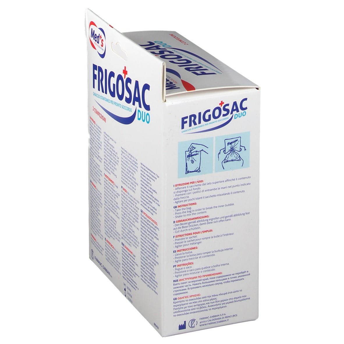 Ghiaccio istantaneo Frigosac con astuccio, 2 sacchetti