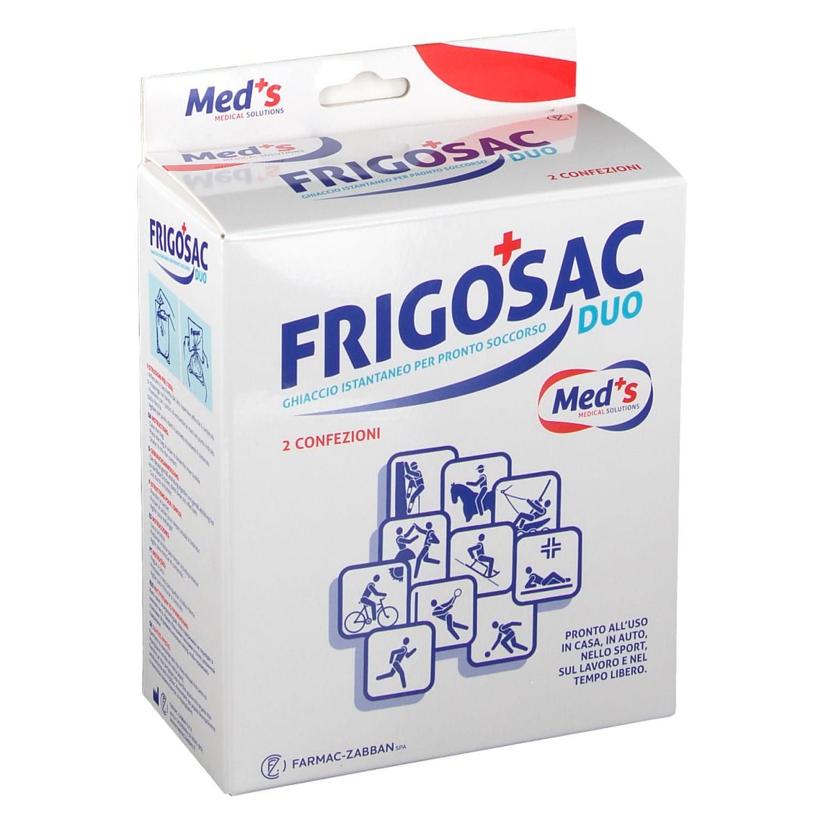 Ghiaccio istantaneo Frigosac con astuccio, 2 sacchetti