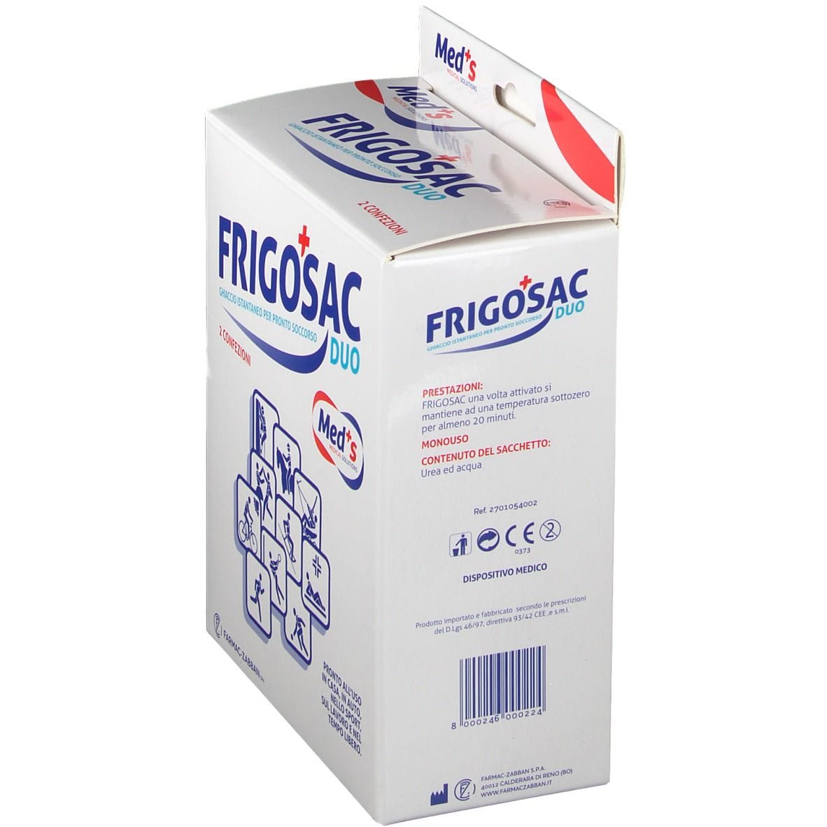 Ghiaccio istantaneo Frigosac con astuccio, 2 sacchetti