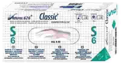 GUANTO IN LATTICE MONOUSO NON STERILE CON POLVERE NATUREX 626 CLASSIC MISURA SMALL 100 PEZZI