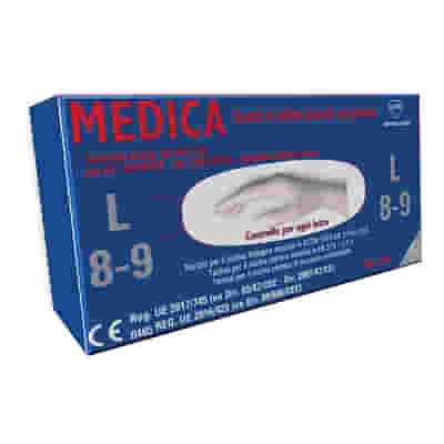 MEDICA GUANTO LATTICE N/STERILE CON POLVERE DM MISURA L 100 PEZZI
