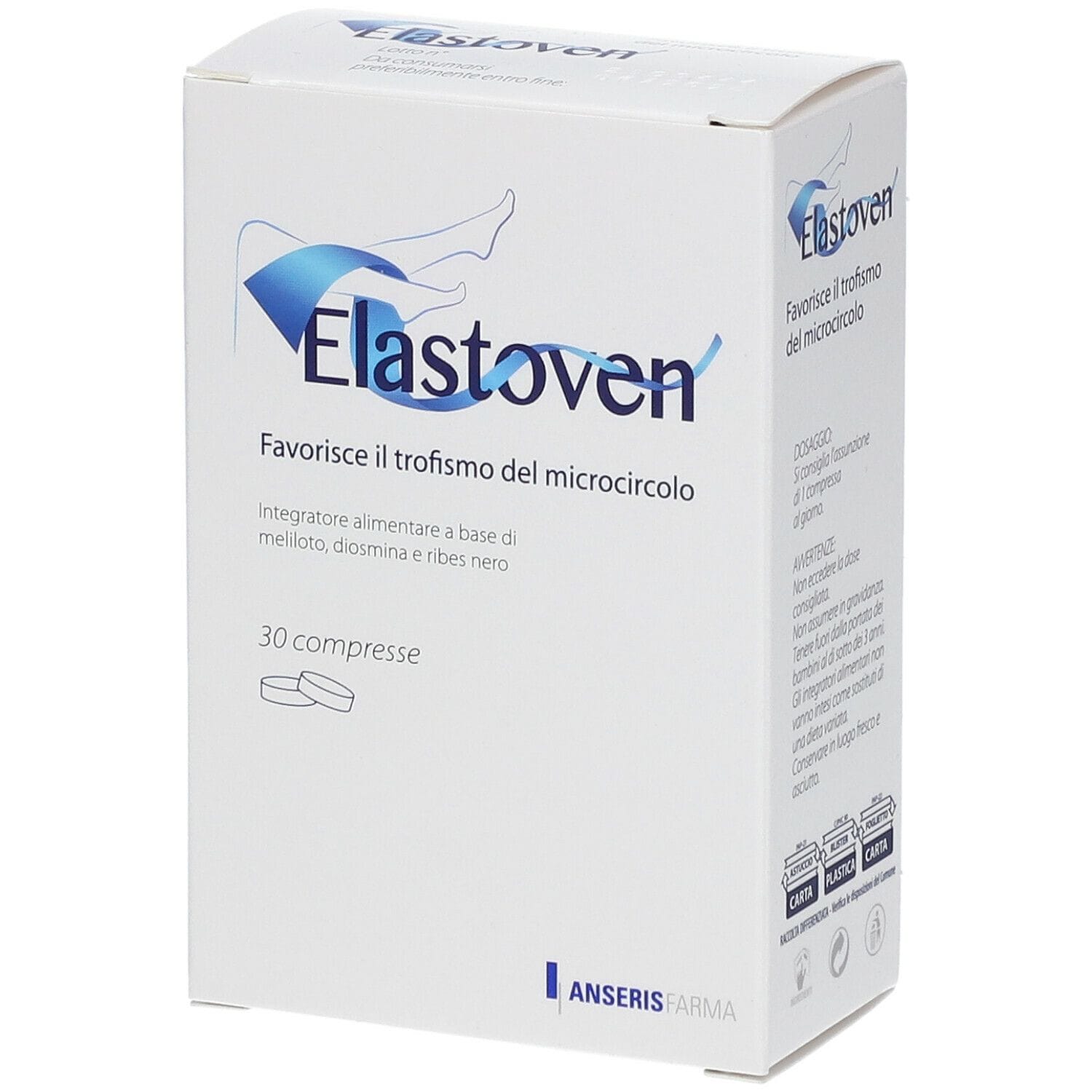 Integratore Elastoven per il microcircolo, 30 compresse