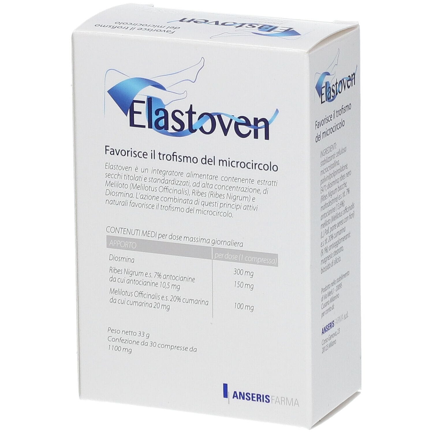 Integratore Elastoven per il microcircolo, 30 compresse