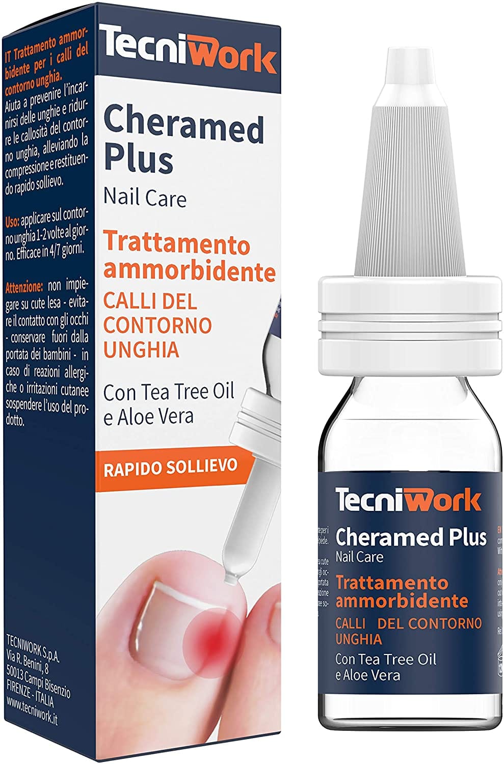 Fluido emolliente Cheramed PLUS per unghie piedi, 15ml