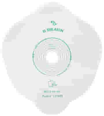 PLACCA PIANA FLEXIMA KEY 40 MM RITAGLIABILE 15-35MM CON PROTETTORE CUTANEO IDROCOLLOIDALE E FLANGIA 5 PEZZI