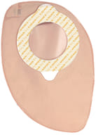 SACCA COLOSTOMIA A DUE PEZZI AGGANCIO ADESIVO CON GUI DI SICUREZZA FONDO CHIUSO DIAMETRO 50MM CAPACITA' 240ML COLORE BEIGE 30 PEZZI FLEXIMA KEY