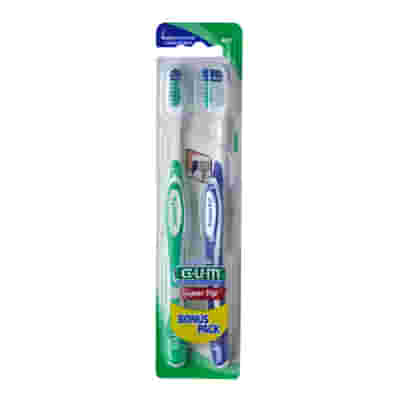 GUM SUPER TIP 463 COMPACT SPAZZOLINO MEDIO BONUS PACK 2 PEZZI