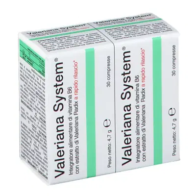VALERIANA SYSTEM 30 COMPRESSE + 30 COMPRESSE VALERIANA SYSTEM 30 COMPRESSE + 30 COMPRESSE