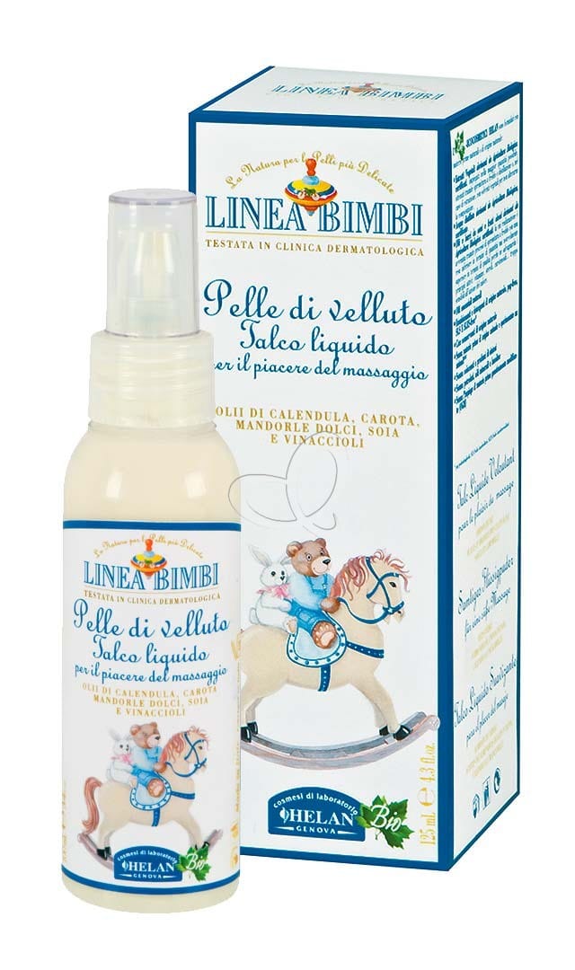 Talco liquido Helan Bimbi nutriente per neonati, 100ml