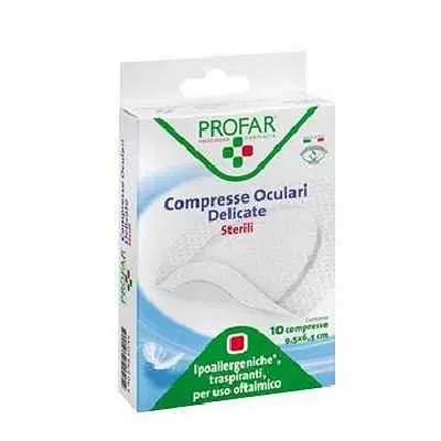 COMPRESSA OCULARE CON GARZA ANTIADERENTE 6,5X9,5 CM 10 PEZZI PROFAR COMPRESSA OCULARE CON GARZA ANTIADERENTE 6,5X9,5 CM 10 PEZZI PROFAR