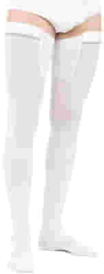ALBERT ANDRE' ARTICOLO 700 KK6 CALZA AUTOREGGENTE A-G ANTITROMBOSI CON TASSELLO PUNTA APERTA LYCRA MM HG 18-24 COLORE BIANCO TAGLIA XL-STANDARD