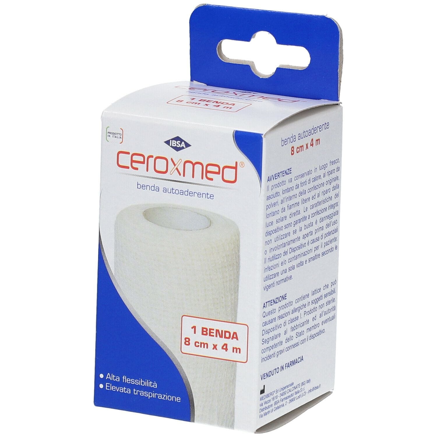 Benda Elastica Autoaderente Ceroxmed 8x400cm, 1 pezzo