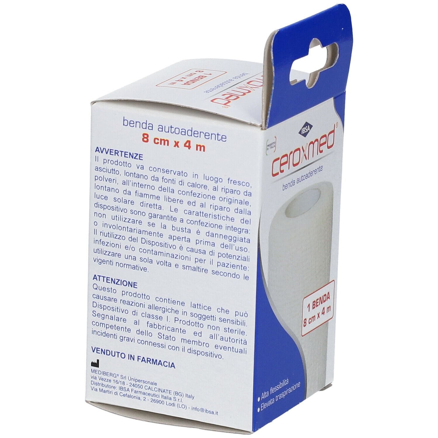 Benda Elastica Autoaderente Ceroxmed 8x400cm, 1 pezzo