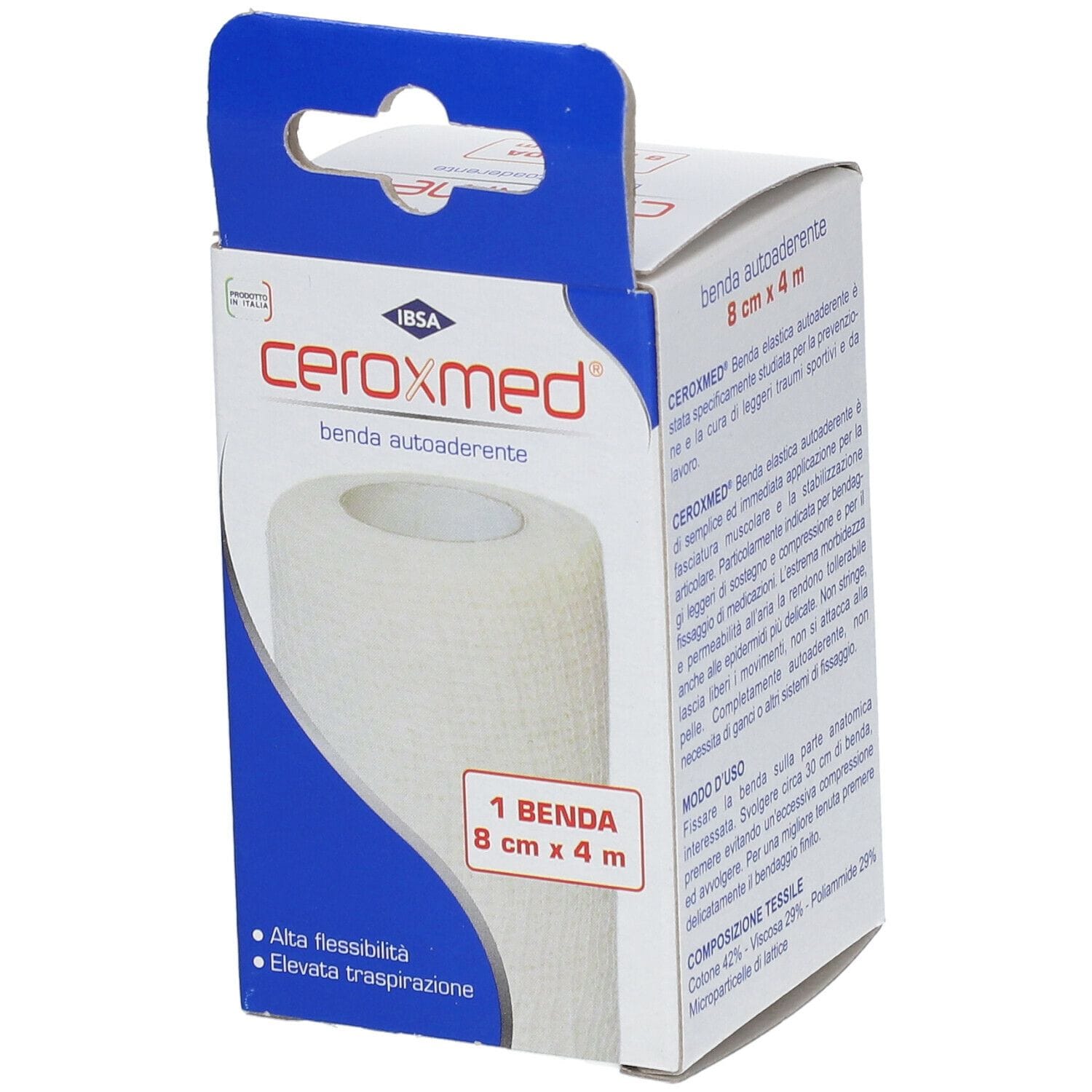 Benda Elastica Autoaderente Ceroxmed 8x400cm, 1 pezzo