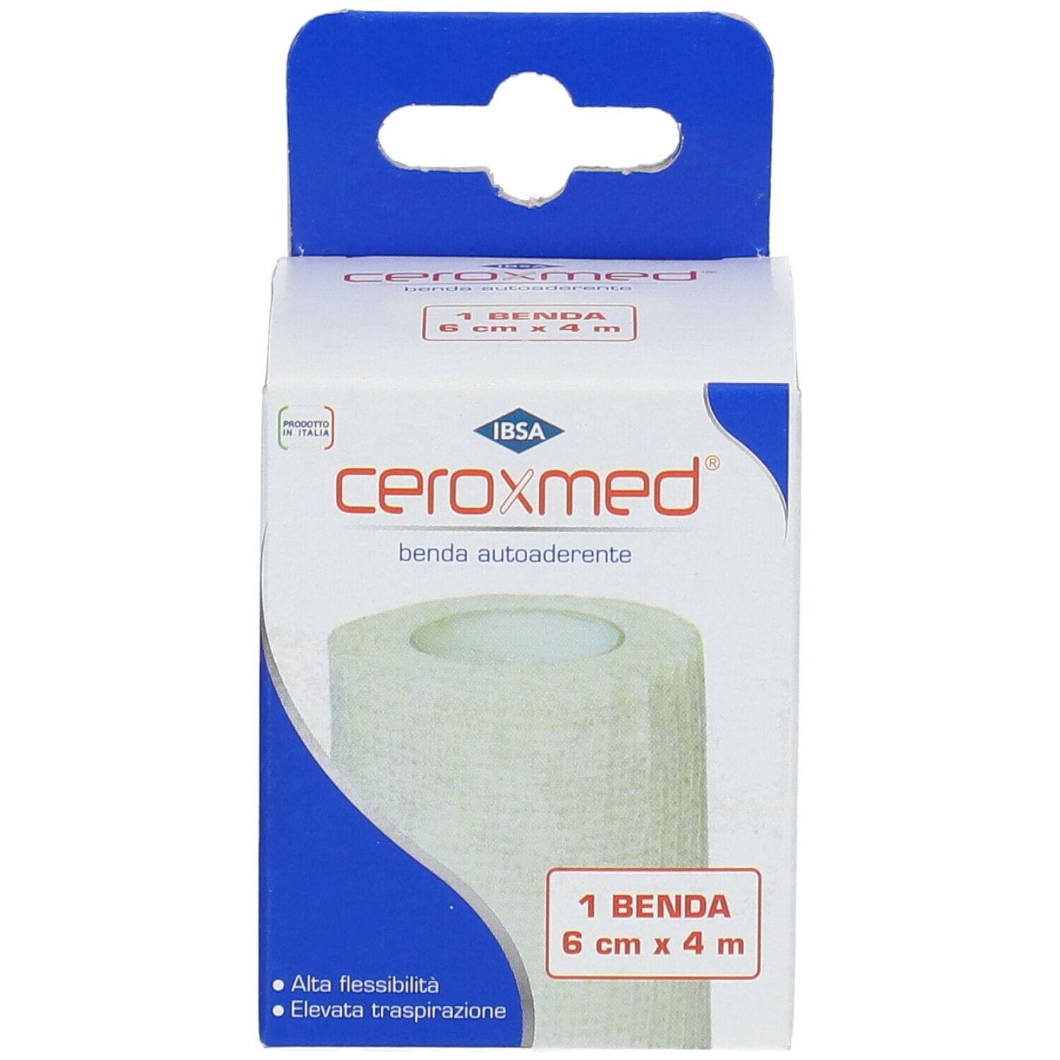 Benda Elastica Autoaderente Ceroxmed 6x400cm, 1 Pezzo
