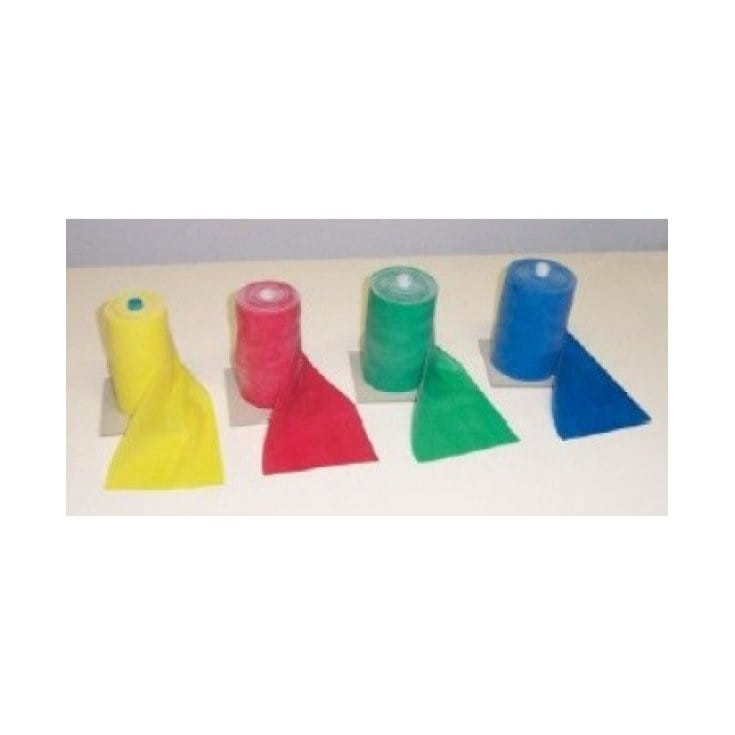 ELASTICO A FASCIA PER RIABILITAZIONE ALTEZZA 15CM. COLORE GIALLO 1,20MT