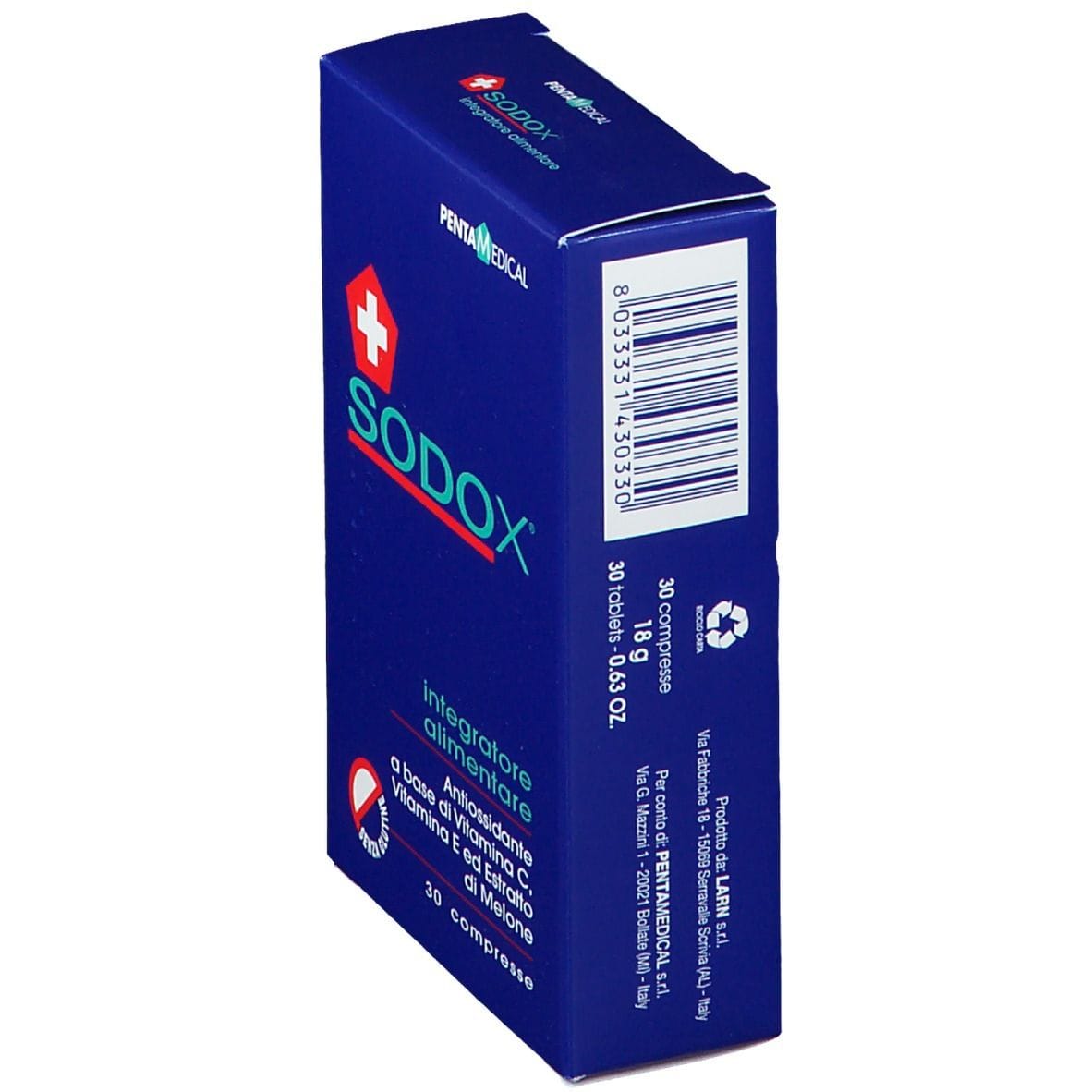 Integratore Sodox antiossidante, 30 compresse