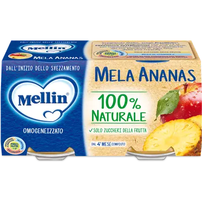 MELLIN OMOGENEIZZATO MELA ANANAS 100 G 2 PEZZI MELLIN OMOGENEIZZATO MELA ANANAS 100 G 2 PEZZI