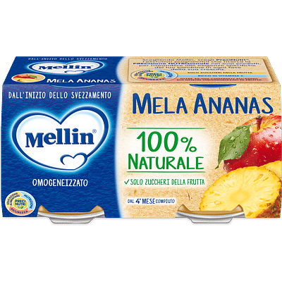 MELLIN OMOGENEIZZATO MELA ANANAS 100 G 2 PEZZI