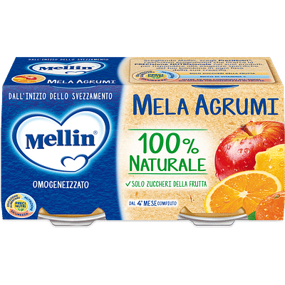 MELLIN OMOGENEIZZATO MELA AGRUMI 100 G 2 PEZZI