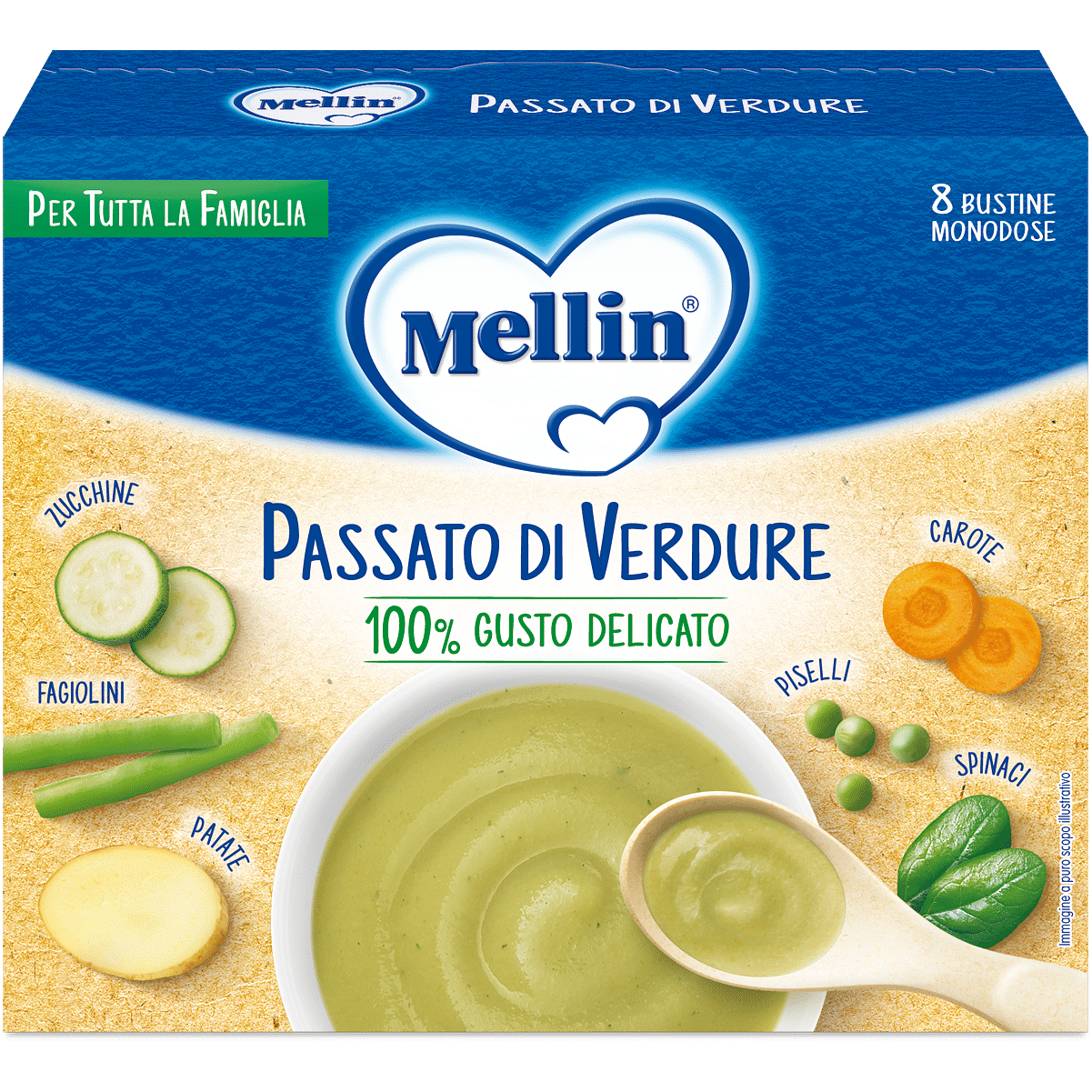 Mellin Passato Verdure 8 Bustine 8 G