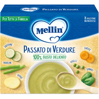 MELLIN PASSATO VERDURE 8 BUSTINE 8 G MELLIN PASSATO VERDURE 8 BUSTINE 8 G