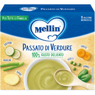 Mellin Passato di Verdure per bambini, 8 bustine da 8g