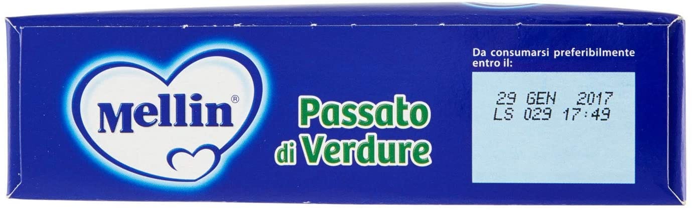 Mellin Passato di Verdure per bambini, 8 bustine da 8g