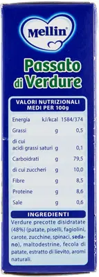 MELLIN PASSATO VERDURE 8 BUSTINE 8 G MELLIN PASSATO VERDURE 8 BUSTINE 8 G