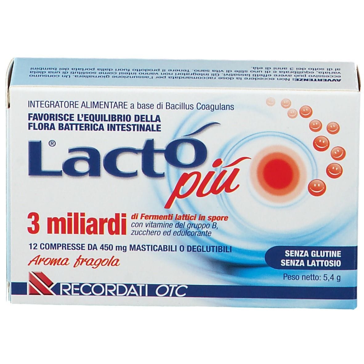 LACTO PIU 3 MILIARDI 12 COMPRESSE