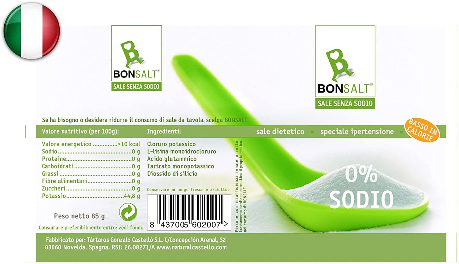 BONSALT SALE SENZA SODIO 0% 85 G