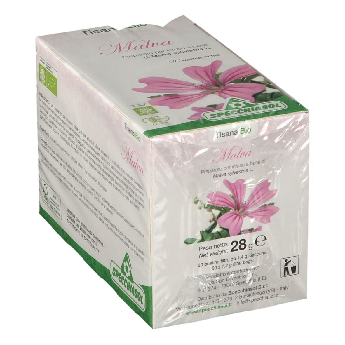 SPECCHIASOL TISANA MALVA BIO 20 FILTRI