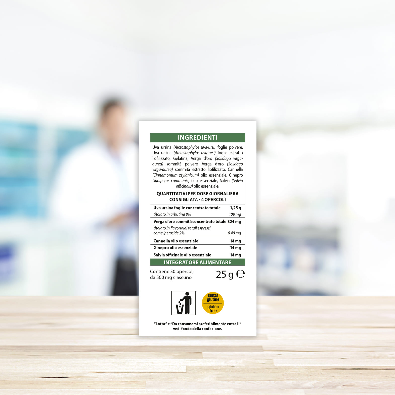 Cistilene integratore vie urinarie con uva ursina, 50 opercoli