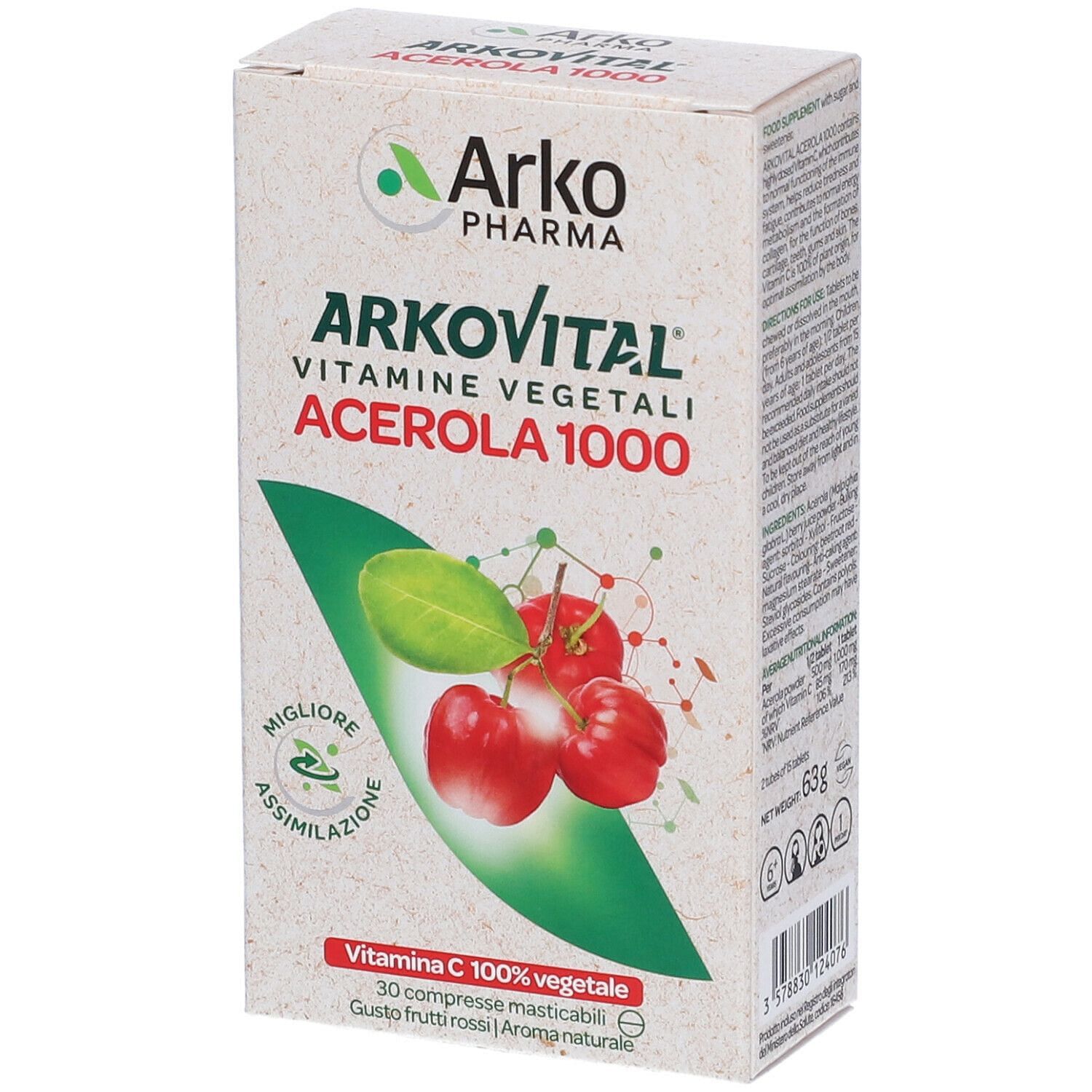 Arkovital Acerola 1000 30 Compresse Masticabili