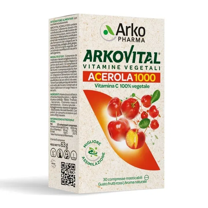 ARKOVITAL ACEROLA 1000 30 COMPRESSE MASTICABILI