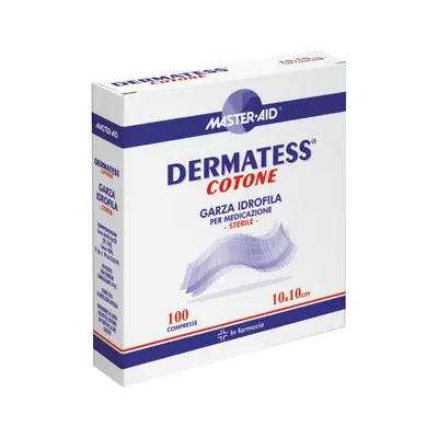 GARZA COMPRESSA MASTER-AID DERMATESS COTONE 10X10CM 100 PEZZI GARZA COMPRESSA MASTER-AID DERMATESS COTONE 10X10CM 100 PEZZI