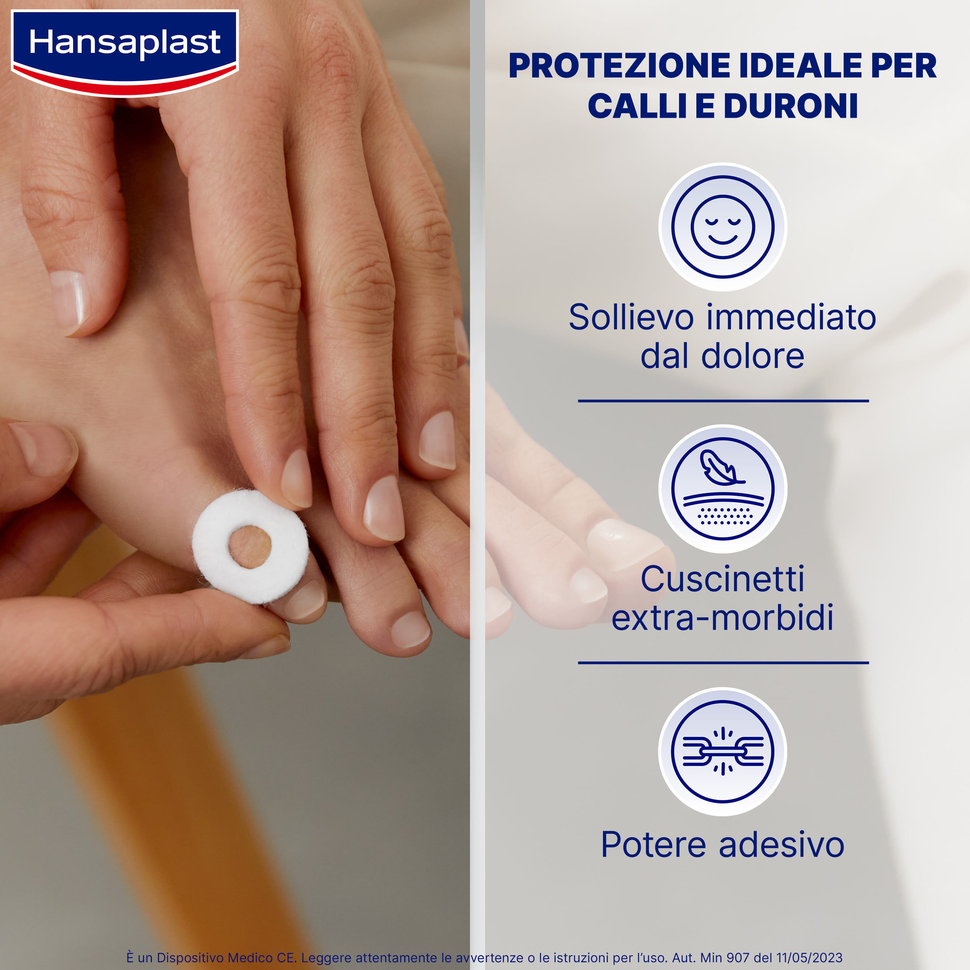 Cerotti paracalli Hansaplast piccoli, 20 pezzi per piedi sensibili