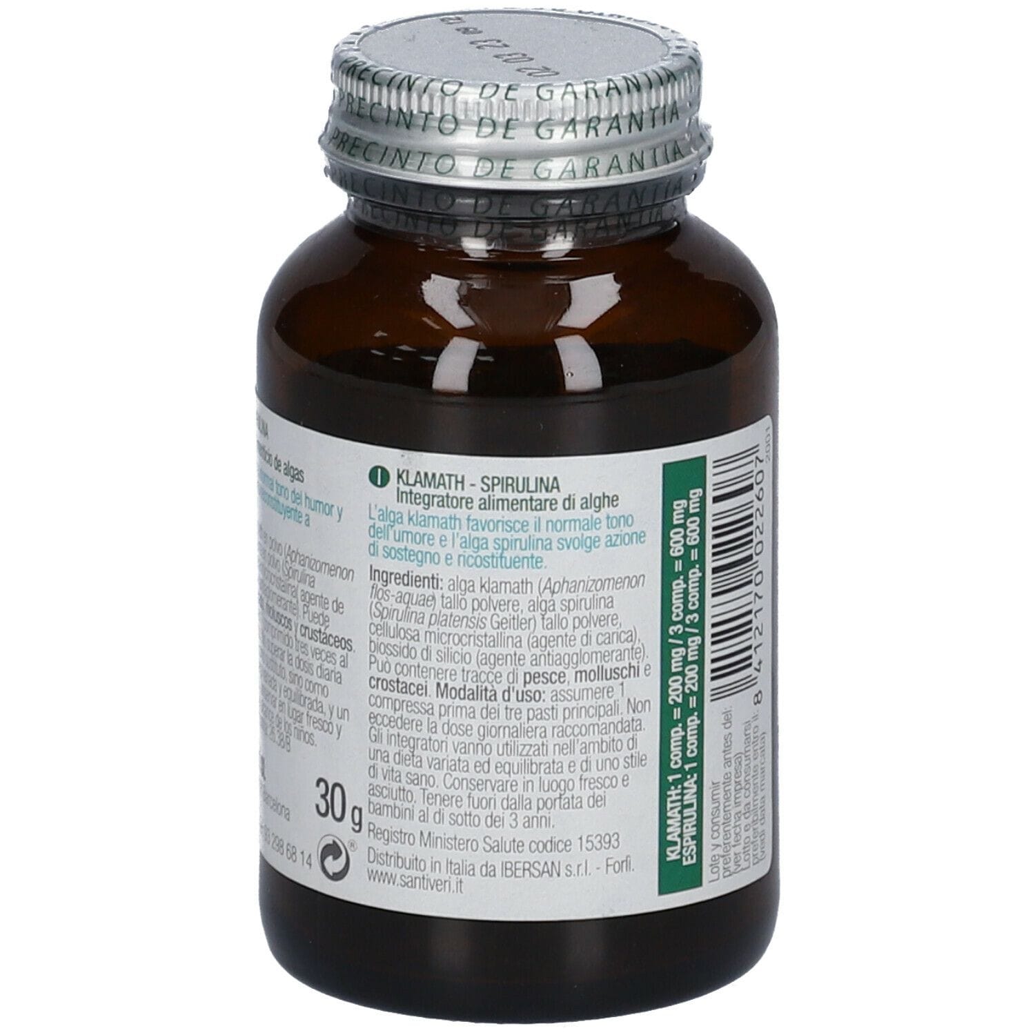 Integratore Alga Klamath Santiveri, 70 compresse