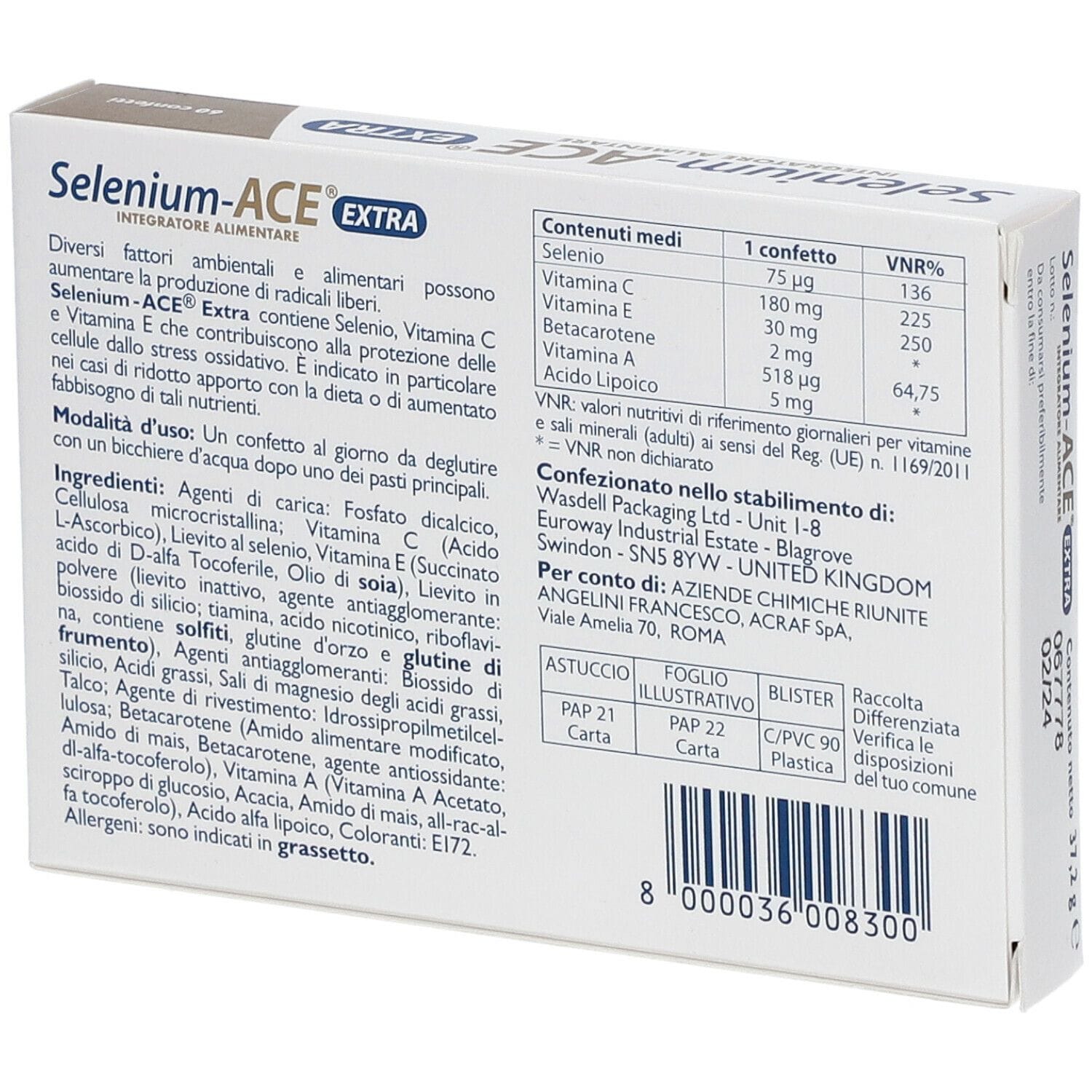 SELENIUM ACE EXTRA 60 CONFETTI