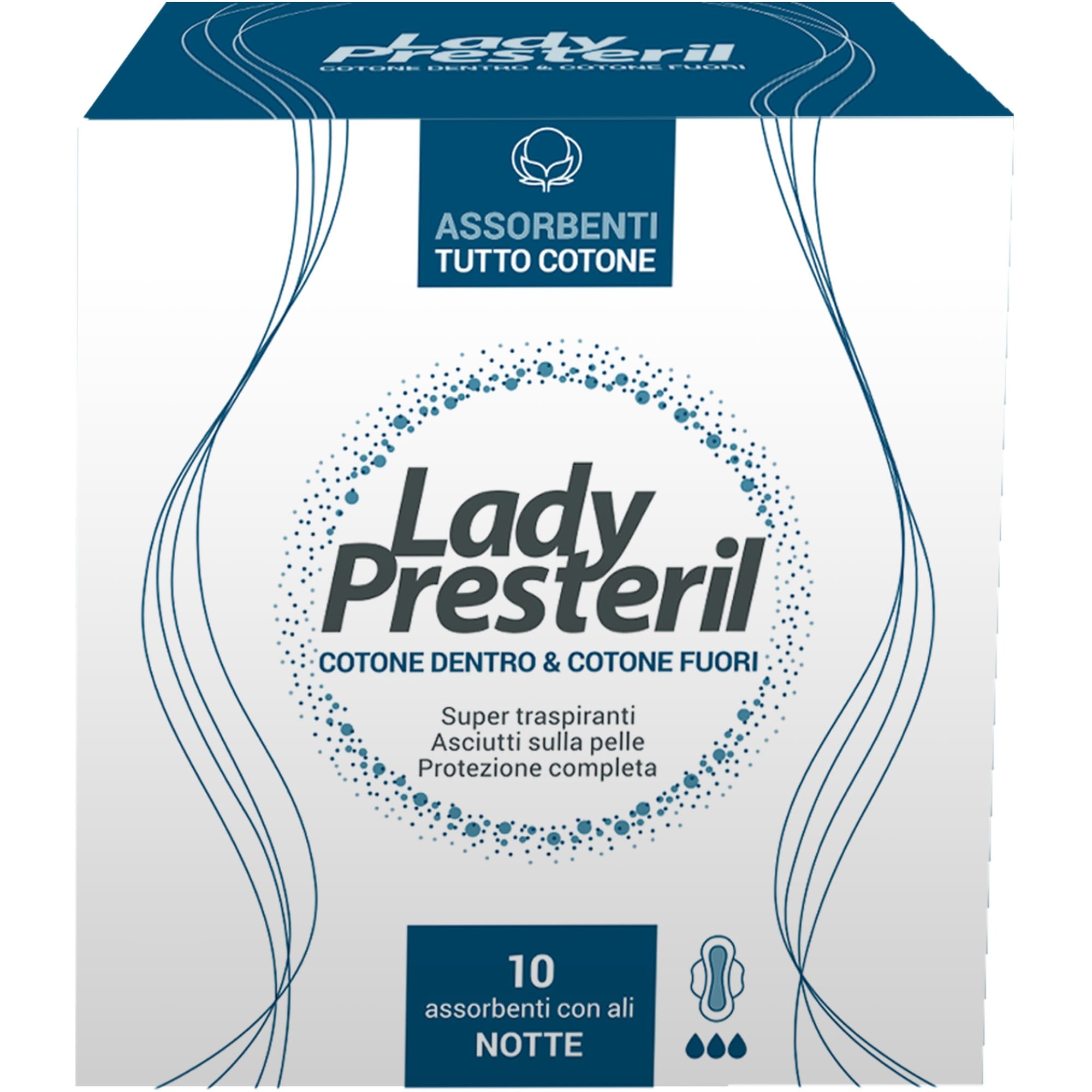 Assorbenti notte Lady Presteril Pocket con ali