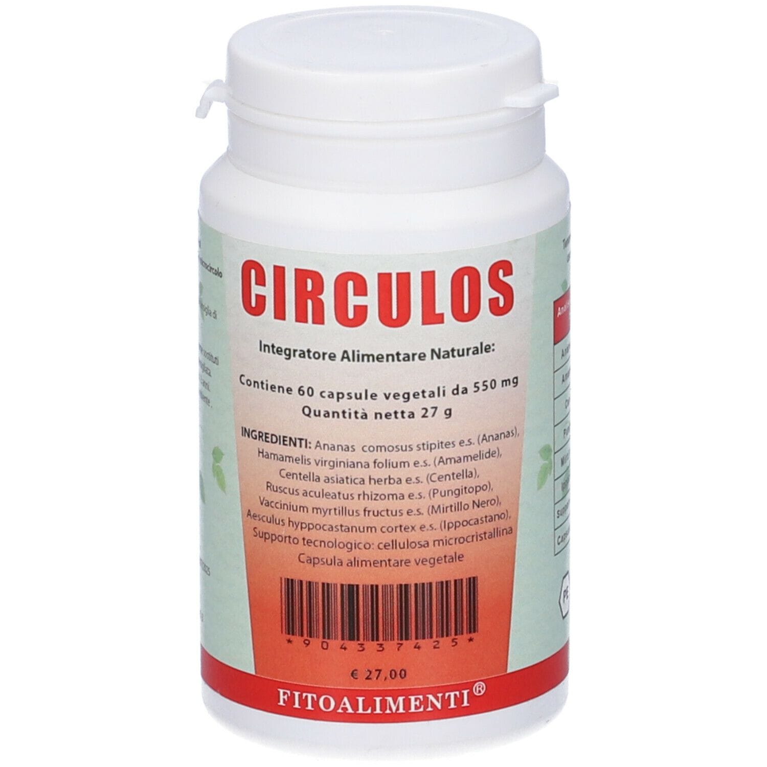 Integratore Circulos per microcircolo e cellulite, 60 capsule