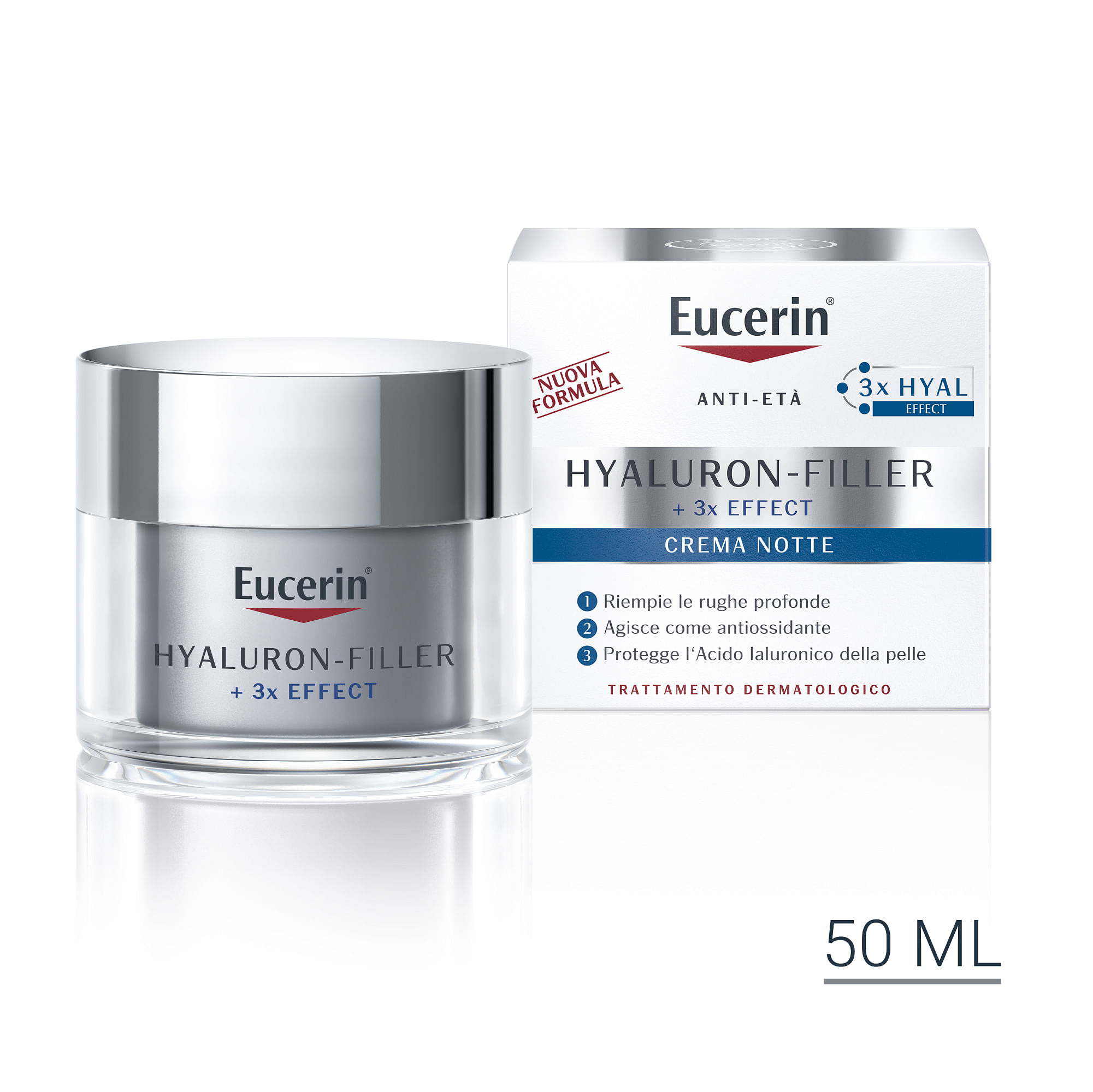 Eucerin Crema Hyaluron Filler Notte 50 Ml