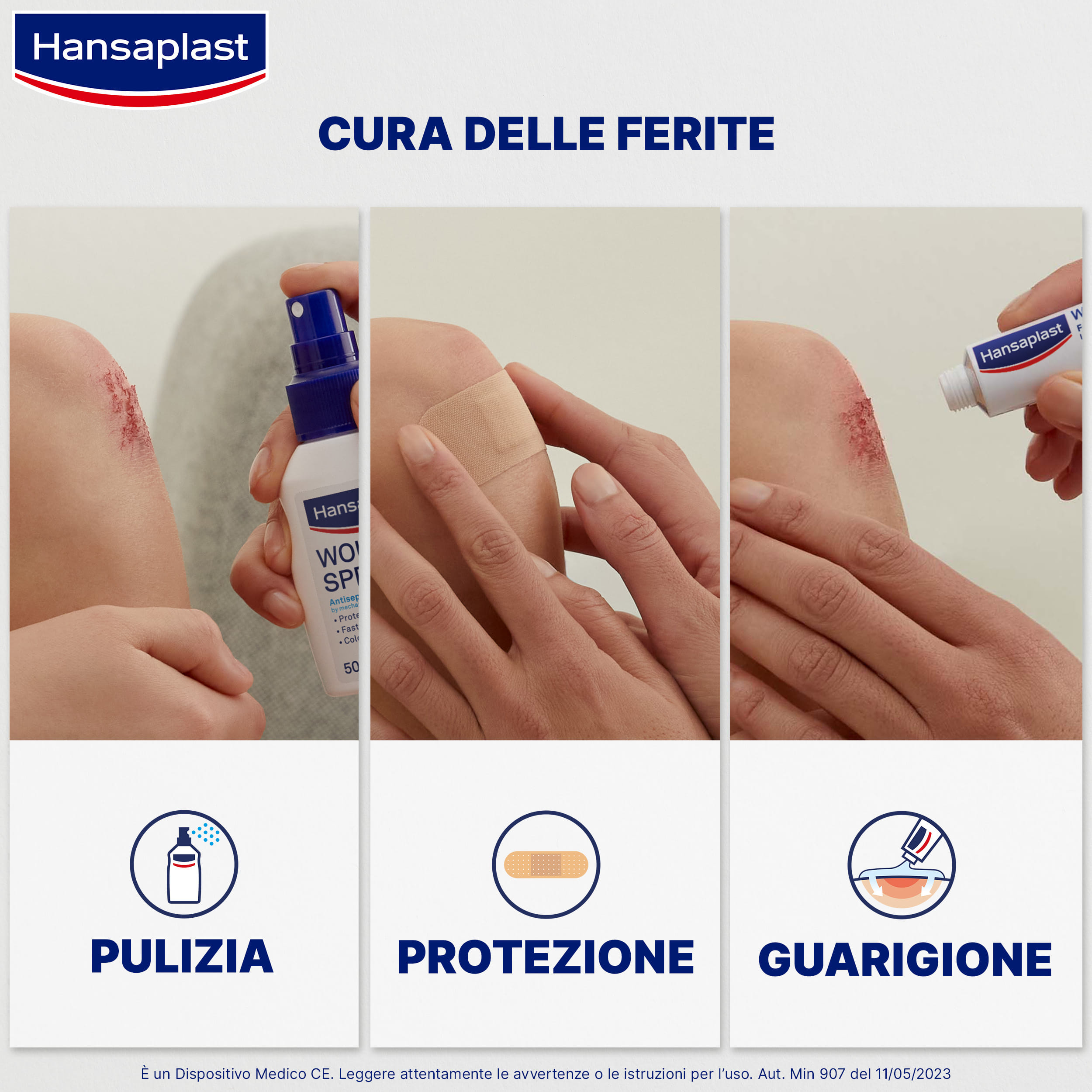 Cotone Idrofilo Hansaplast Carrés Pretagliati, 70 pezzi