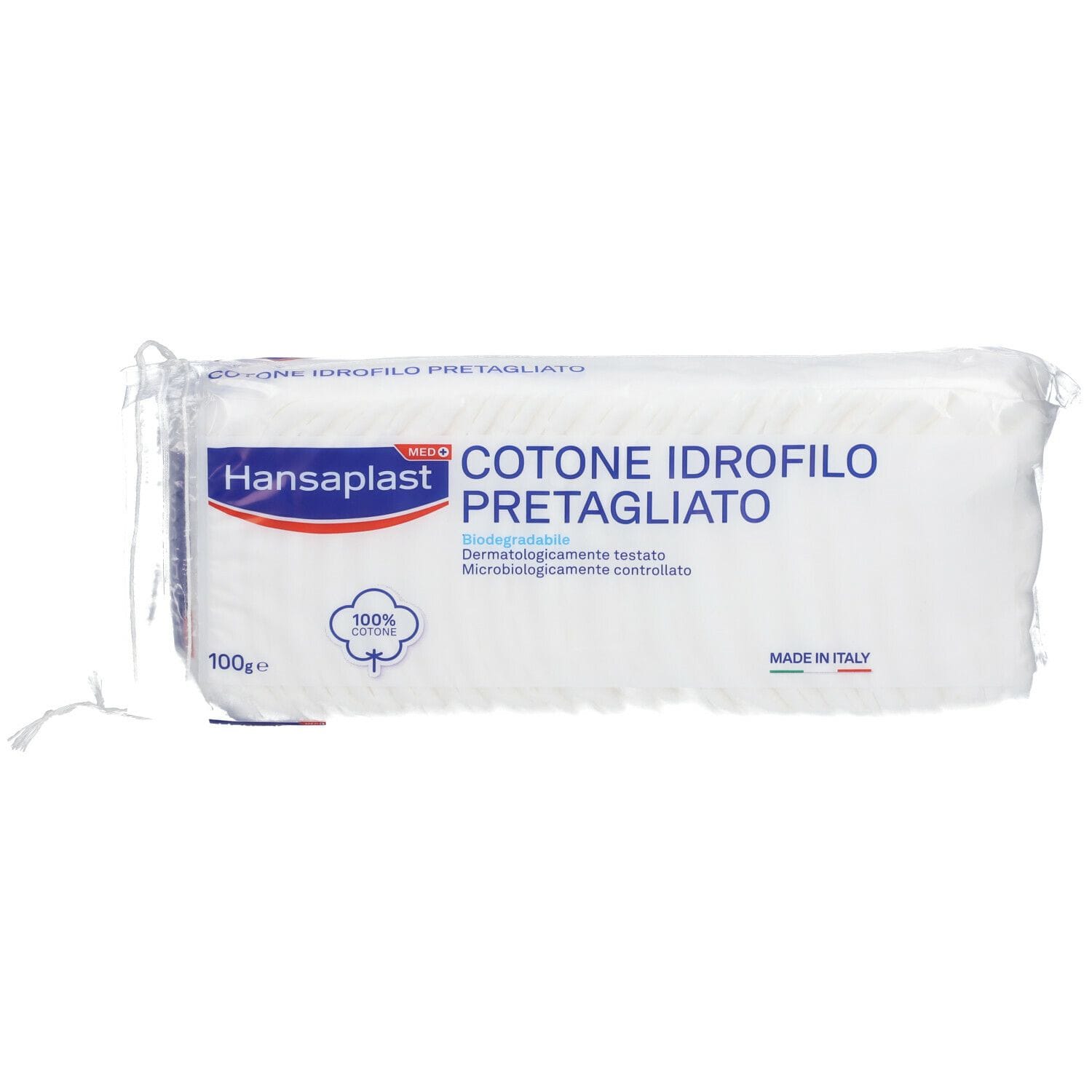 Cotone Idrofilo Hansaplast pretagliato 100g per viso e neonati