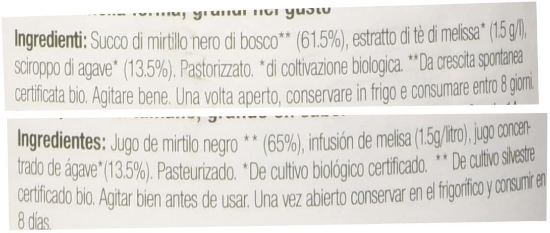 SUCCO DI MIRTILLI NERI 500 ML