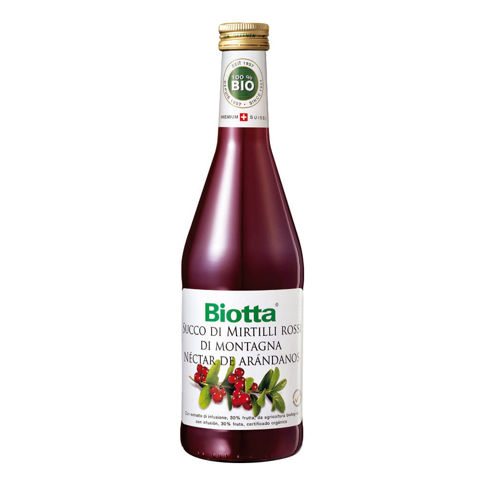 SUCCO DI MIRTILLI ROSSI DI MONTAGNA 500 ML