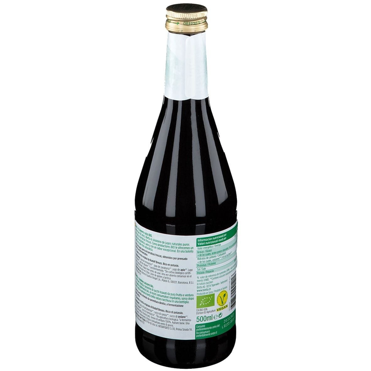 BIOTTA SUCCO DI VERDURE BREUSS 500 ML