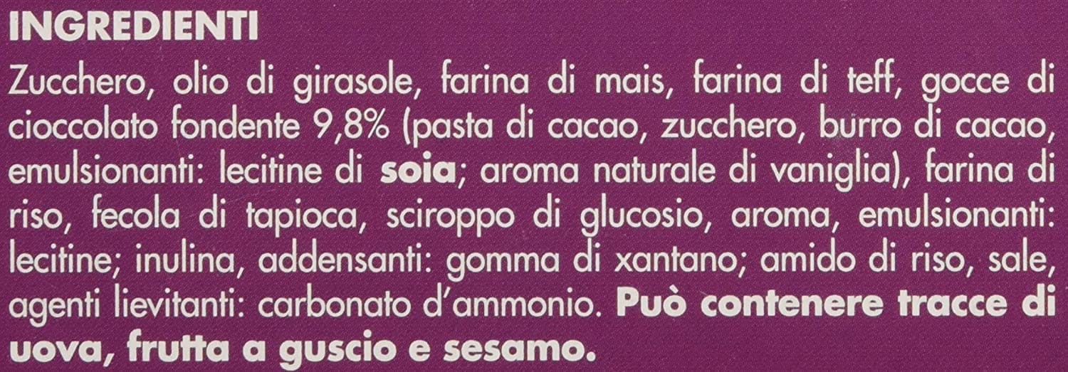 Biscotti senza glutine Céréal con gocce di cioccolato 150g